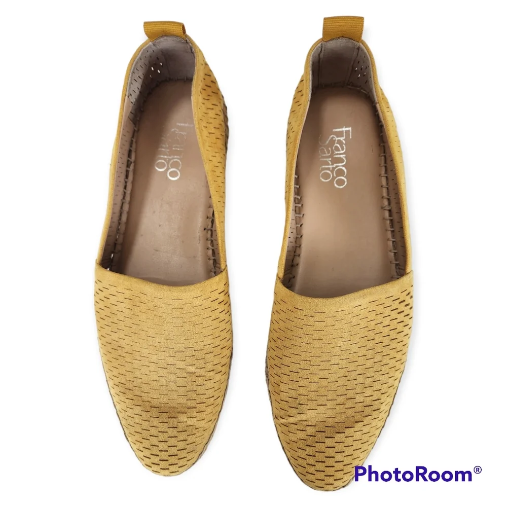 Franco Sarto Dobby Mustard Espadrille flats size 8.5M